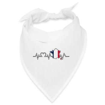 Franzosen Französisch Frankreich - Bandana - Weiß - Vorne