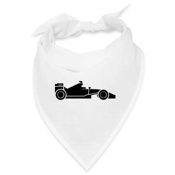 Rennwagen - Bandana - Weiß - Vorne