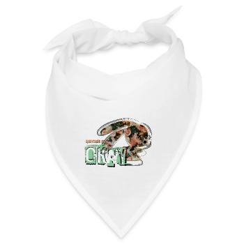 Everything is okay – niedliches Blumen-Häschen - Bandana - Weiß - Vorne