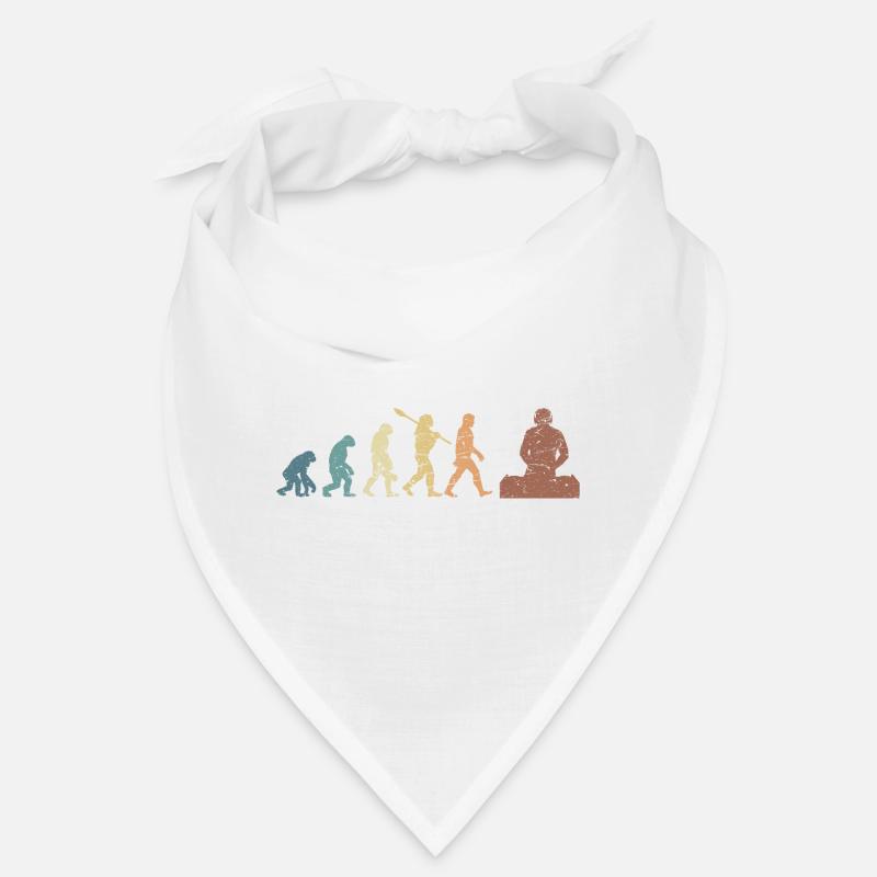 Evolution de l’homme DJ Techno Vinyl Retro Vintage Bandana