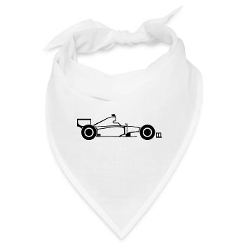 Rennwagen - Bandana - Weiß - Vorne