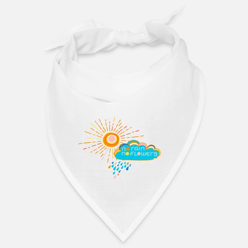 Pas de pluie, pas de fleurs - Bandana - blanc
