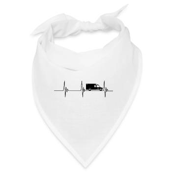 Krankenwagen Puls Notarzt Geschenk Medizin - Bandana - Weiß - Vorne