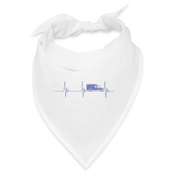 Krankenwagen Puls Notarzt Geschenk Medizin - Bandana - Weiß - Vorne