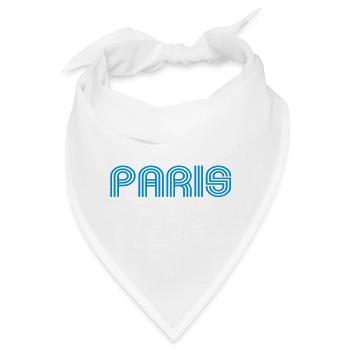 paris 70er Schrift Lounge - Bandana - Weiß - Vorne