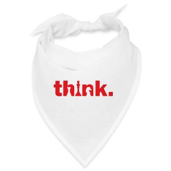 Think Schach Denksport Schachmeister Geschenk - Bandana - Weiß - Vorne