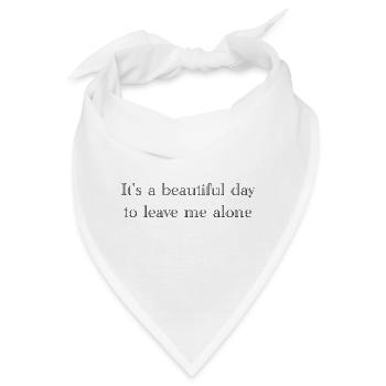 leave me alone - Bandana - Weiß - Vorne