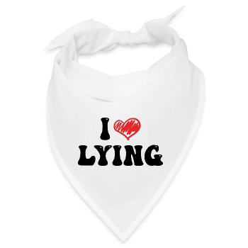 Ich liebe es zu lügen - Bandana - Weiß - Vorne