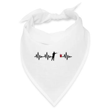Saufen Biertrinker Geschenke Trinkspiel Bierpong - Bandana - Weiß - Vorne