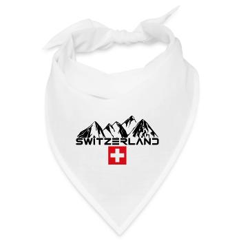 Switzerland! Berge, Skifahren, Fondue, Raclette - Bandana - Weiß - Vorne