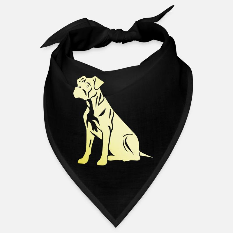 Silhouette de chien boxer Bandana