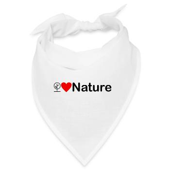 Natur Ich liebe die Natur - Bandana - Weiß - Vorne