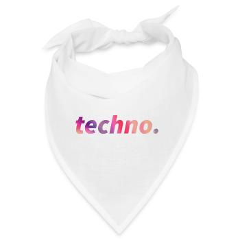 Techno Rave Festival Electro Musik Raver - Bandana - Weiß - Vorne