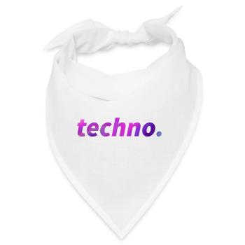 Techno Rave Festival Electro Musik Raver - Bandana - Weiß - Vorne