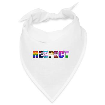 Respect - LGBTIQ Gay Pride Queer Coming Out - Bandana - Weiß - Vorne