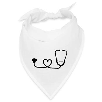 Arzt, Arzt, Krankenschwester - Bandana - Weiß - Vorne