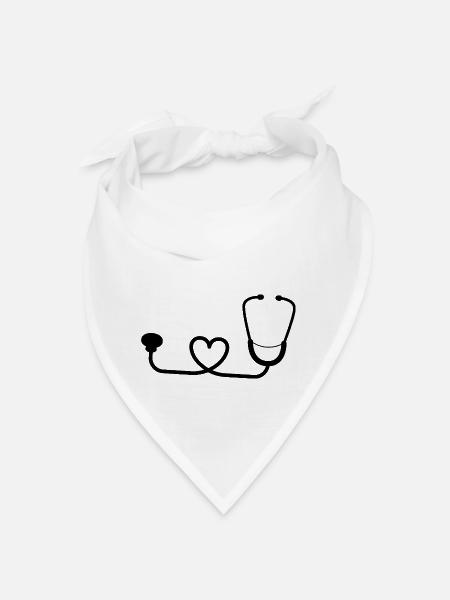 médecin médecin infirmier - Bandana - blanc