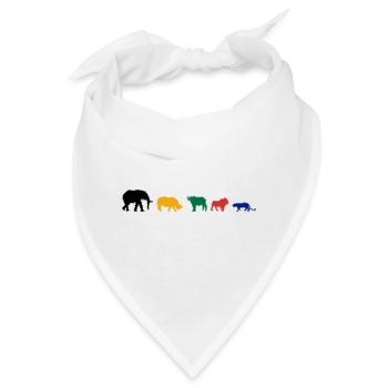 Big Five Afrika Safari - Bandana - Weiß - Vorne