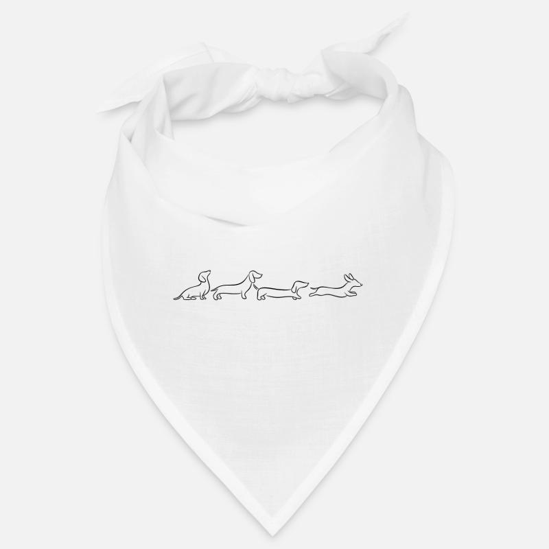 Dachshund, Dachshund, Dachshund, Wire-haired Dachshund Line Art Bandana