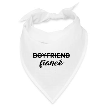 Boyfriend Fiancé Verlobung - Bandana - Weiß - Vorne