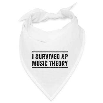 Ich habe die AP Music Theory Funny AP Prüfung überlebt - Bandana - Weiß - Vorne