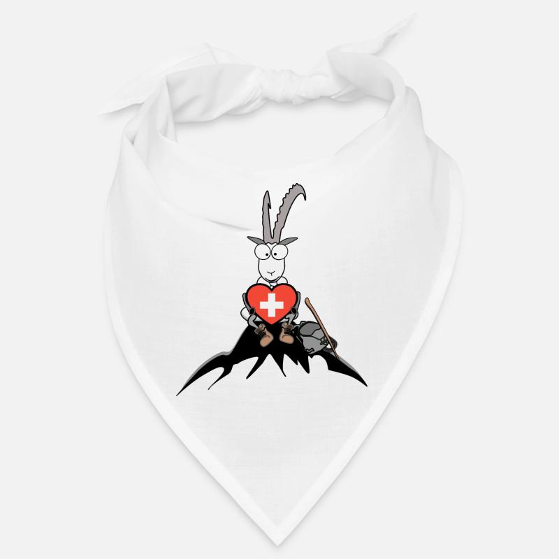 Schweizer Steinbock mit Herz Bandana