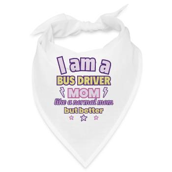 Busfahrerin-Mama, Muttertag Geschenk, Verkehr - Bandana - Weiß - Vorne
