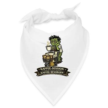 Kaffee-Mission: Zombie Kaffeeheld - Bandana - Weiß - Vorne