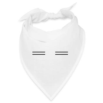 Zwei doppel Striche - Bandana - Weiß - Vorne