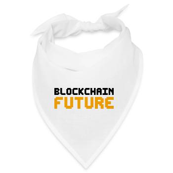 Blockchain Pixel Kryptowährung Bitcoin - Bandana - Weiß - Vorne