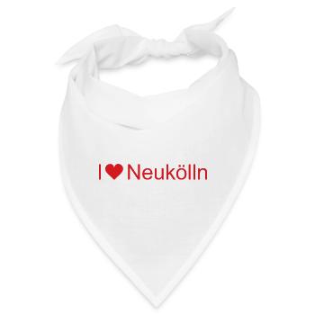 I love Neukoelln - Bandana - Weiß - Vorne