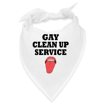 Gay clean up service - Bandana - Weiß - Vorne
