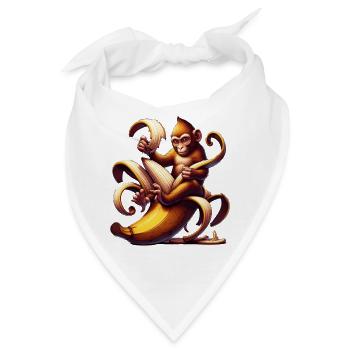 Affe - Bandana - Weiß - Vorne