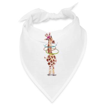 Hula-Giraffe - Bandana - Weiß - Vorne