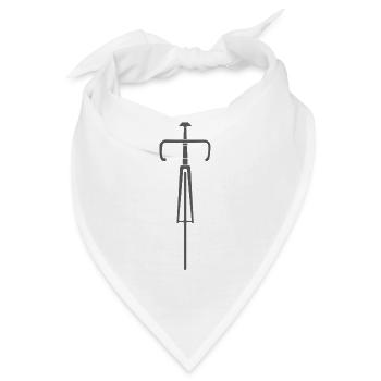 Minimalistisches Fahrrad, Fixie, Single Speed - Bandana - Weiß - Vorne