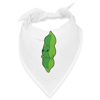 Erbsen - Bandana - Weiß - Vorne