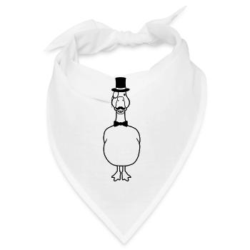 Monokel Brille Sir Gans - Bandana - Weiß - Vorne