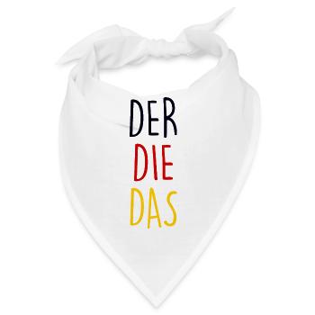 German language - Bandana - Weiß - Vorne