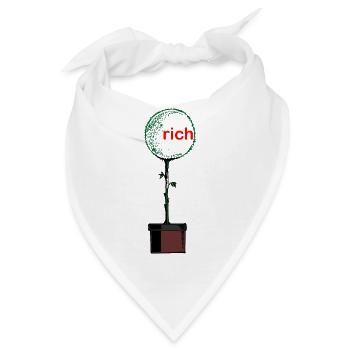 Saat säen, durchhalten, verzichten, ernten, staune - Bandana - Weiß - Vorne