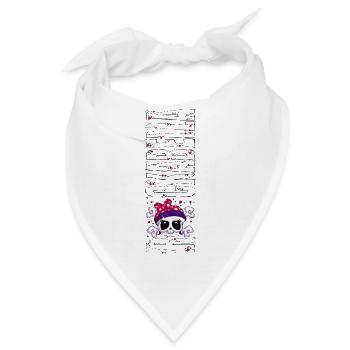 Rockabella,schwarz,pink,Rockabilly,Scchriftzug, - Bandana - Weiß - Vorne