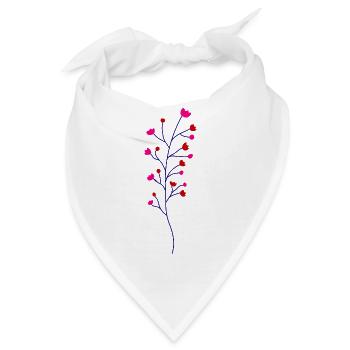 Flower Blume Pflanze - Bandana - Weiß - Vorne