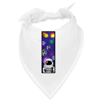 Astronaut im Weltall - Bandana - Weiß - Vorne