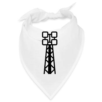 Flutlicht Stadion Mast Fußball Vektor - Bandana - Weiß - Vorne