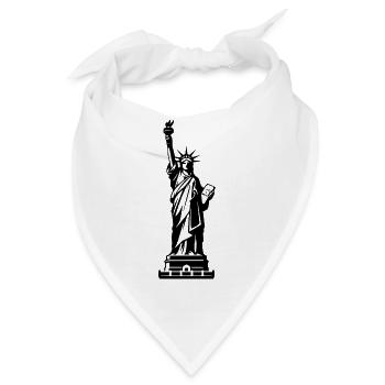 Freiheitsstatue - Bandana - Weiß - Vorne