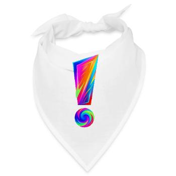 Buntes Ausrufezeichen - Bandana - Weiß - Vorne