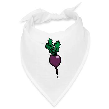 Radieschen Rote Beete Radish beetroot betterave - Bandana - Weiß - Vorne