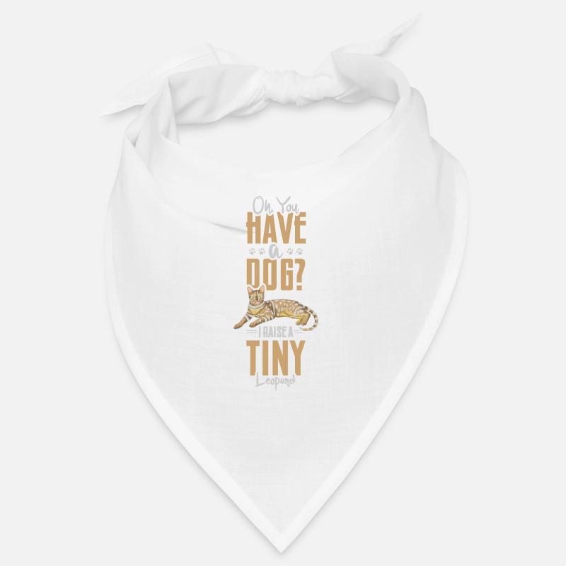 Chat du Bengale - Bandana - blanc