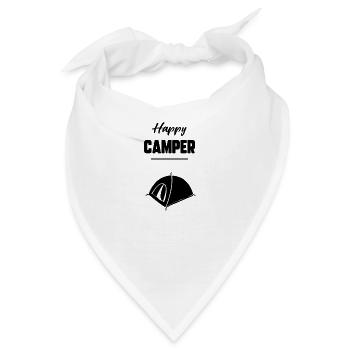 Glücklicher Camper - Bandana - Weiß - Vorne