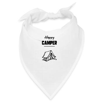 Glücklicher Camper - Bandana - Weiß - Vorne