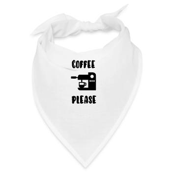 Kaffee bitte - Bandana - Weiß - Vorne